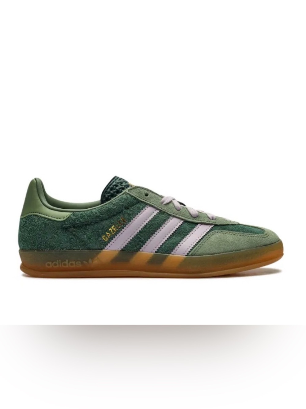 adidas Green Suede Sneakers with White Stripes